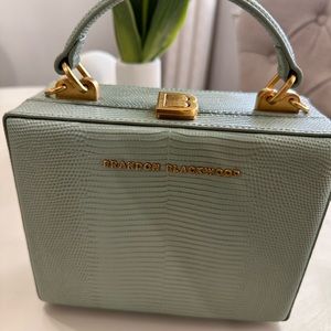 BRANDO BLACKWOOD KENDRICK TRUNK - GREEN LIZARD EMBOSSED LEATHER